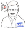 Sketch of Steve Krug without a nose